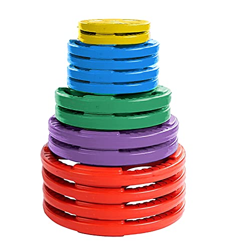 French Fitness Weight Plate Set with Olympic Bar 395 lbs + Bench