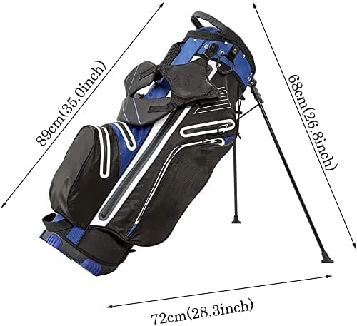 OEIPSMK Waterproof Durable Golf Stand Bag 6-Way Dividers 7 Pockets A