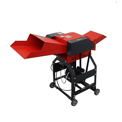 INTSUPERMAI 4-Blade Hay Cutter Pulverizer Grass Crusher Red and Black