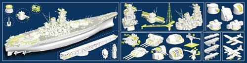 Generic Gallery 1/200 IJN Yamato WW2 Battleship Kit Grey Plastic