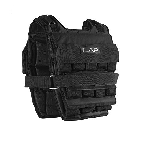 CAP Barbell Adjustable Weighted Vest, 150 lb Black