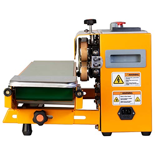 JORESTECH Industrial Continuous Band Sealer for Plastic & Laminated Bags with Digital Temperature Control Orange