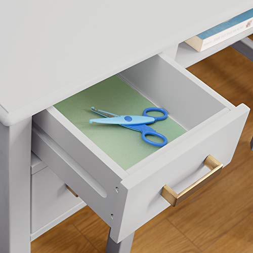 Guidecraft Taiga Kids Desk Set with Hutch & Chair Grey