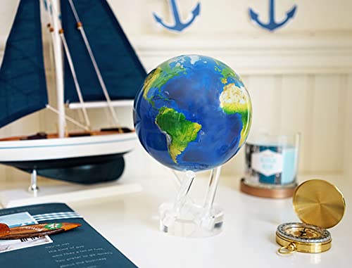 MOVA 8.5" Natural Earth Globe Blue Various Shades