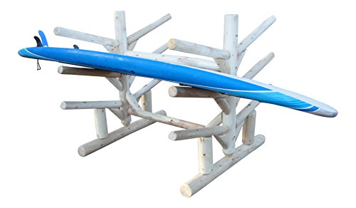 Log Kayak Rack 6 Place Paddle Board Storage Rack Unfinished