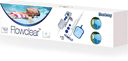 Bestway Above Ground Swimming Pool with Cleaning Kit Gray