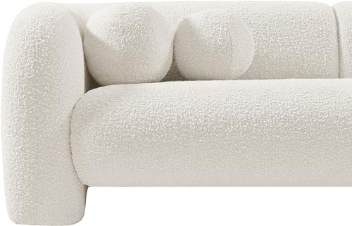 Meridian Furniture Emory Collection Art Deco Loveseat Cream