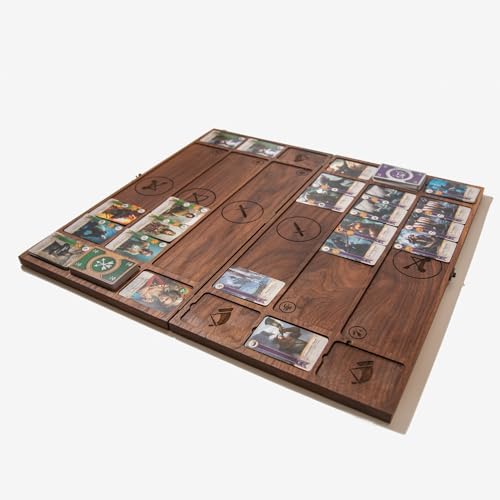 NovelStuffs Gwent Board for Witcher Card Game Black Walnut Hardwood 21.5"x24