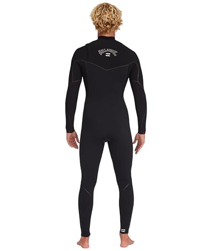 Billabong Mens 4/3mm Furnace Chest Zip Fullsuit Wetsuits Black 23 Medium