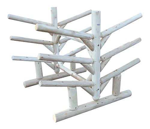 Log Kayak Rack 6 Place Paddle Board Storage Rack Unfinished