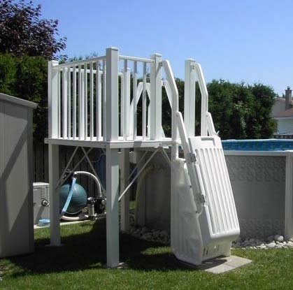 VinylWorks Canada 5x5 Resin Pool Deck Kit with Steps Taupe