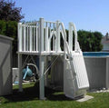 VinylWorks Canada 5x5 Resin Pool Deck Kit with Steps Taupe