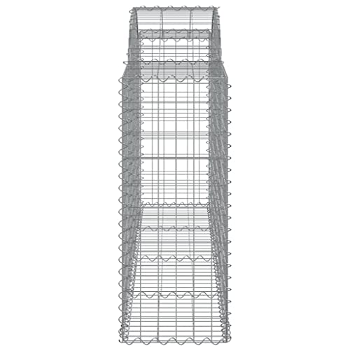 Arched Gabion Baskets 3 pcs Galvanized Iron 78.7"x19.7"x39.4"/47.2" White Black Other