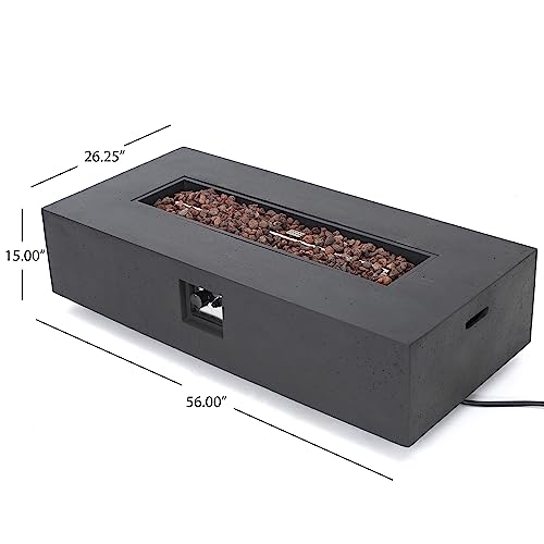 Christopher Knight Home Pismo Outdoor 4-Seater Aluminum Conversation Set with Fire Pit Silver + Dark Gray