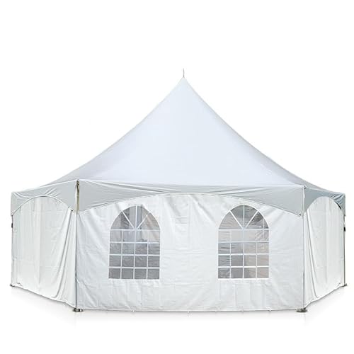 TentandTable 40' Premium Blockout Sidewall Kit for Hexagon High Peak Frame Canopy Tent White