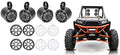 KICKER 45KM654 6.5" Marine Boat Speakers with Rockville MAC65B Pods Black