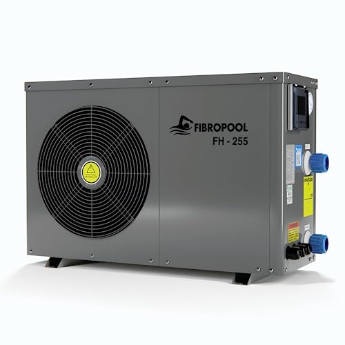 FibroPool Swimming Pool Heat Pump FH255 55,000 BTU Gray