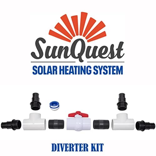 SunQuest Solar Pool Heater System with Diverter Kit, 4 Collectors, On Ground