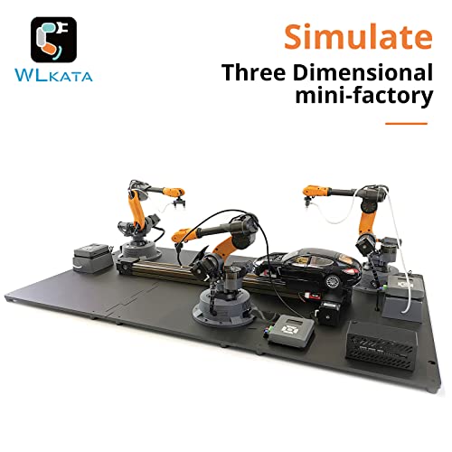 wlkata Sliding Rail Set Mirobot Education Industrial Robot Arm Black