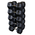 Body-Solid Rubber Coated Hexagon Dumbbells Black