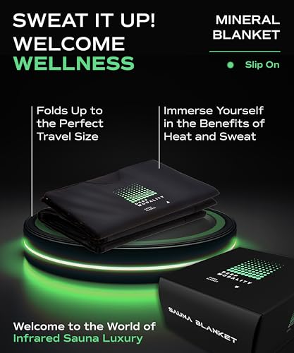 Deep Modality Professional Mineral Edition v1 Infrared Sauna Blanket - Home Sauna for Athletes - Portable Sauna - Far Infrared Sauna - 9 Level Heat Control