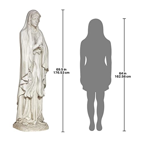 Design Toscano Life Size Blessed Virgin Mary Statue Antique Stone