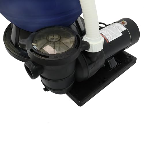 Rx Clear 22-Inch Sand Filter System with 1 HP Pump for Above Ground Pools Blue