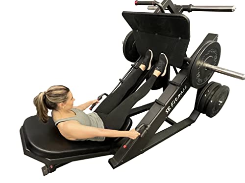 SB Fitness Equipment SB-LP2500 Commercial Grade Adjustable Plate Loaded Leg Press and Calf Raise Machine Matte Black