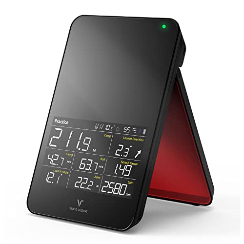 PlayBetter Swing Caddie SC4 Golf Launch Monitor + Home Simulator - Indoor & Outdoor Golf Swing Analyzer with Swing & Ball Flight Metrics - Bundle with SC4 Protective Case Portable Charger +Charger & Case