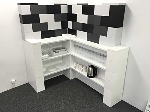 EverBlock Double Corner Shelving Kit Giant Building Blocks Black