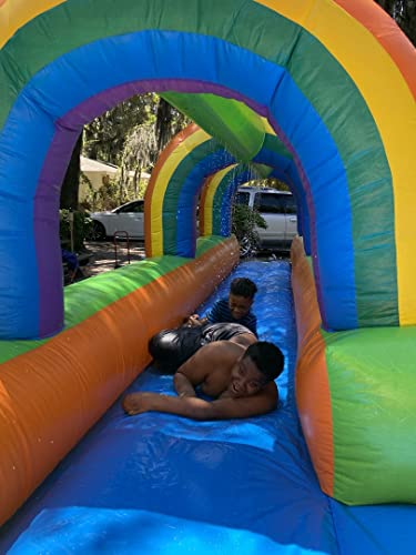 Pogo Bounce House Rainbow Inflatable Water Slide 25x9x6