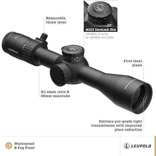 Leupold Mark 4HD 2.5-10x42 M1C3 FFP PR1-MOA Riflescope Matte Finish