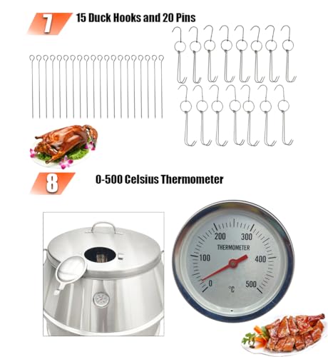 INTBUYING Stainless Steel Duck Roaster Oven Silver