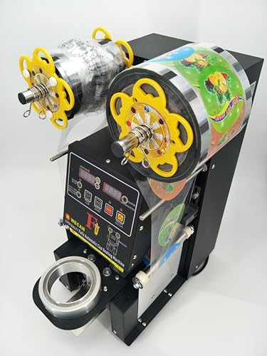 YJWHHYKK 115MM PP Cup Sealing Machine for Soup Cups Black