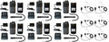 SRcommunications DMR Portable Radio with Surveillance Headsets, 400-470MHz, 256 Channels, 16 Zones, 4W Clear