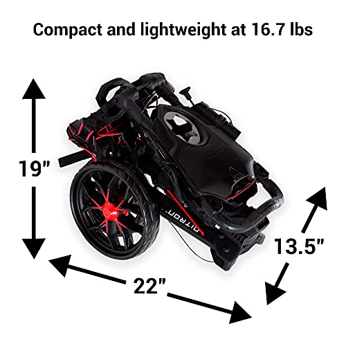 Bag Boy Nitron 3 Wheel Golf Push Cart Graphite/Black