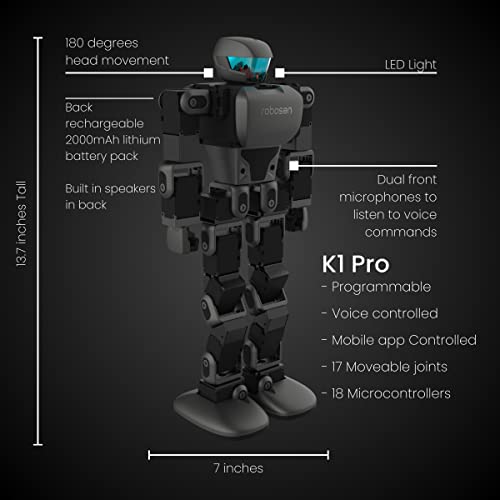 Robosen Interstellar Scout K1 PRO Robot Voice Control White