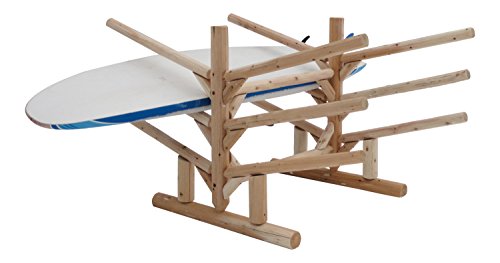 Log Kayak Rack 6 Place SUP and Surfboard Rack Canyon Brown