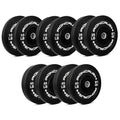 Iron Crush Olympic Bumper Plate Sets - Premium Virgin Rubber Weights for Strength Training - Compatible with 2" Barbells (280LB)