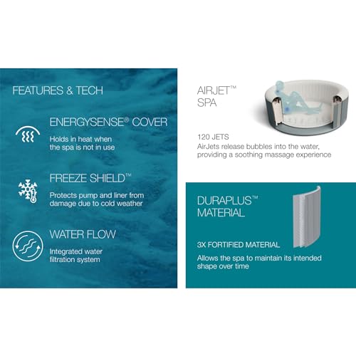 Bestway SaluSpa Fiji AirJet Inflatable Hot Tub Grey