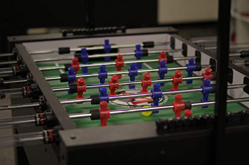 Warrior Table Soccer Professional Black Light Foosball Table Blue, Red
