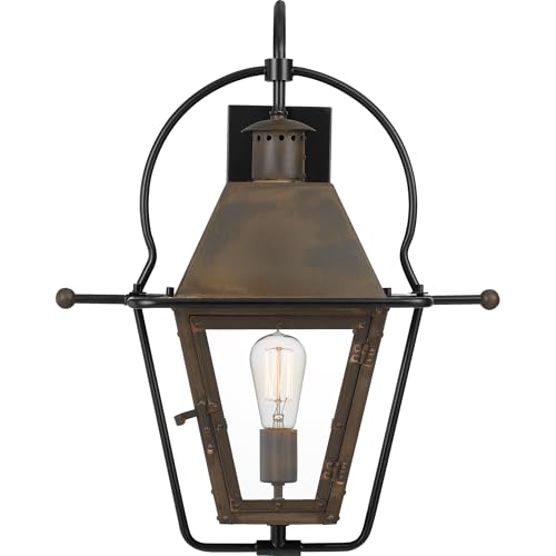 Quoizel Rue De Royal Charleston Outdoor Wall Lantern 22.5 Inch 1-Light Industrial Bronze
