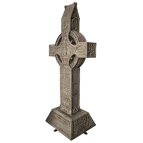Design Toscano Muiredach High Celtic Cross Grand Scale Statue Gothic Stone