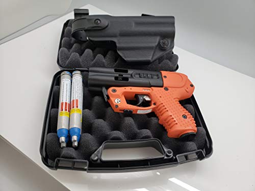 Piexon JPX4 C2 Defender Pepper Spray Gun Bundle with LED Laser Safety Orange