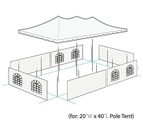 Party Tents Direct 20'x40' Weekender Canopy Pole Tent with Sidewalls Green