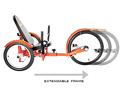 MOBO Triton Pro Adult Recumbent Trike Tangerine