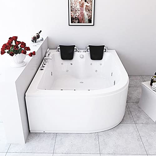 SIMBASHOPPING USA Whirlpool Bathtub Hot Tub Massage Double Pump 2 Persons FLORENCE