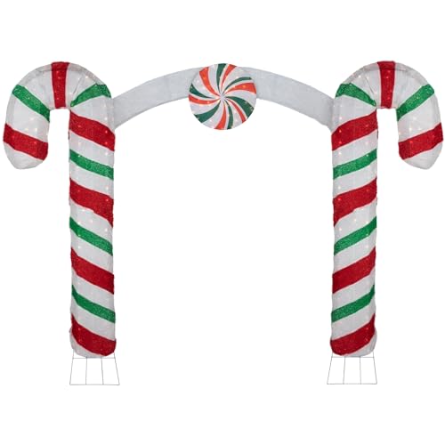 7' Lighted Double Candy Archway Outdoor Christmas Decoration Multicolor