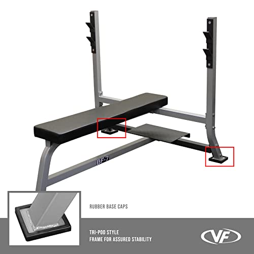 Valor Fitness Olympic Bench with Spotter Metallic Grey and Black