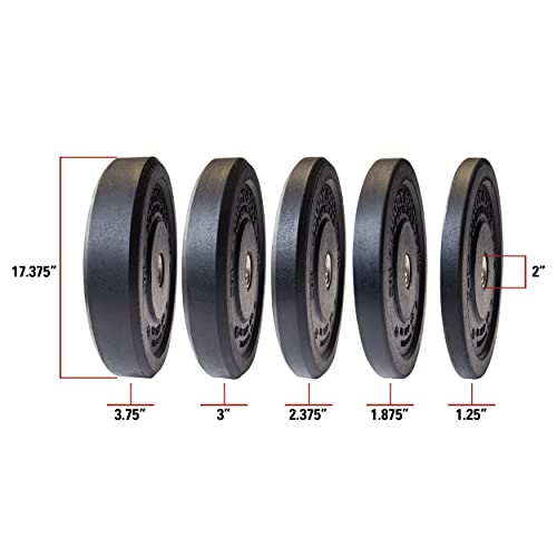 Body-Solid Rubber Coated Olympic Weight Plate Black
